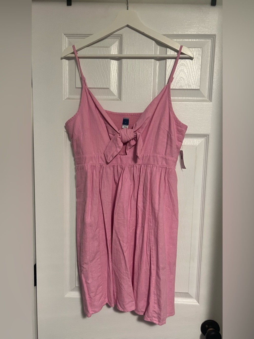 Old Navy Pink Smocked Spaghetti Strap Dress